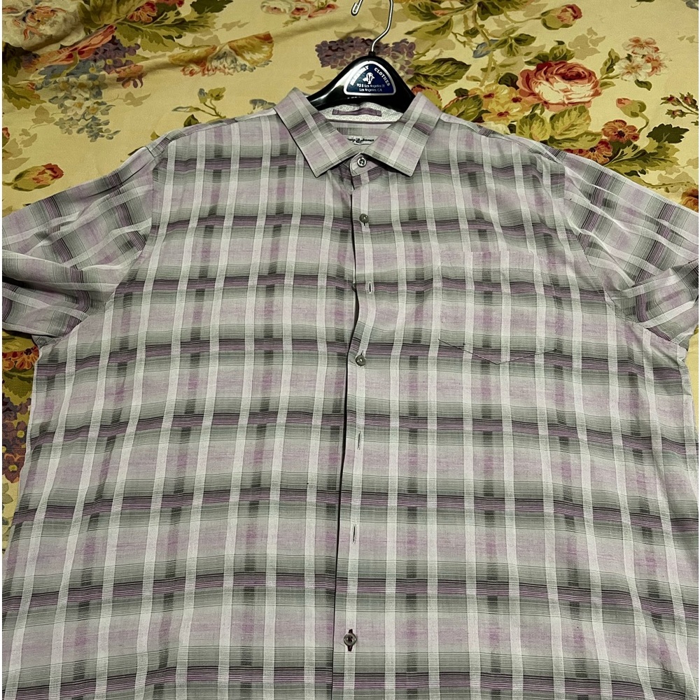 Tommy Bahama Striped Button Up Shirt Size XXL/ 2XL/ TTG long Sleeve